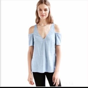 Urban Outfitters blue Cold Shoulder top size small